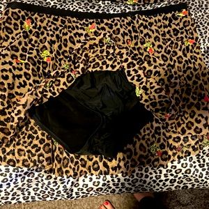 Betsey Johnson x Torrid floral leopard mesh swim skirt